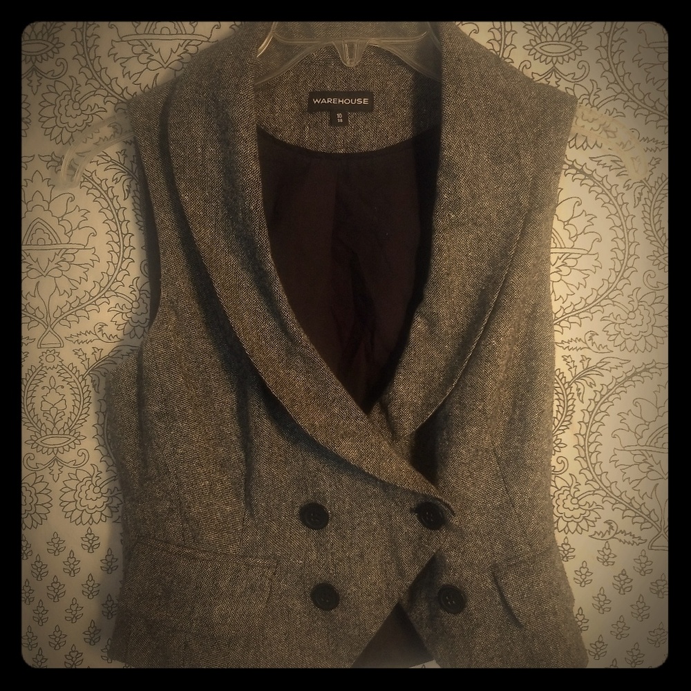 Grey Wool Vest/Waistcoat